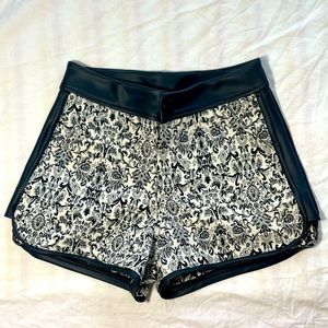 Black and white shorts